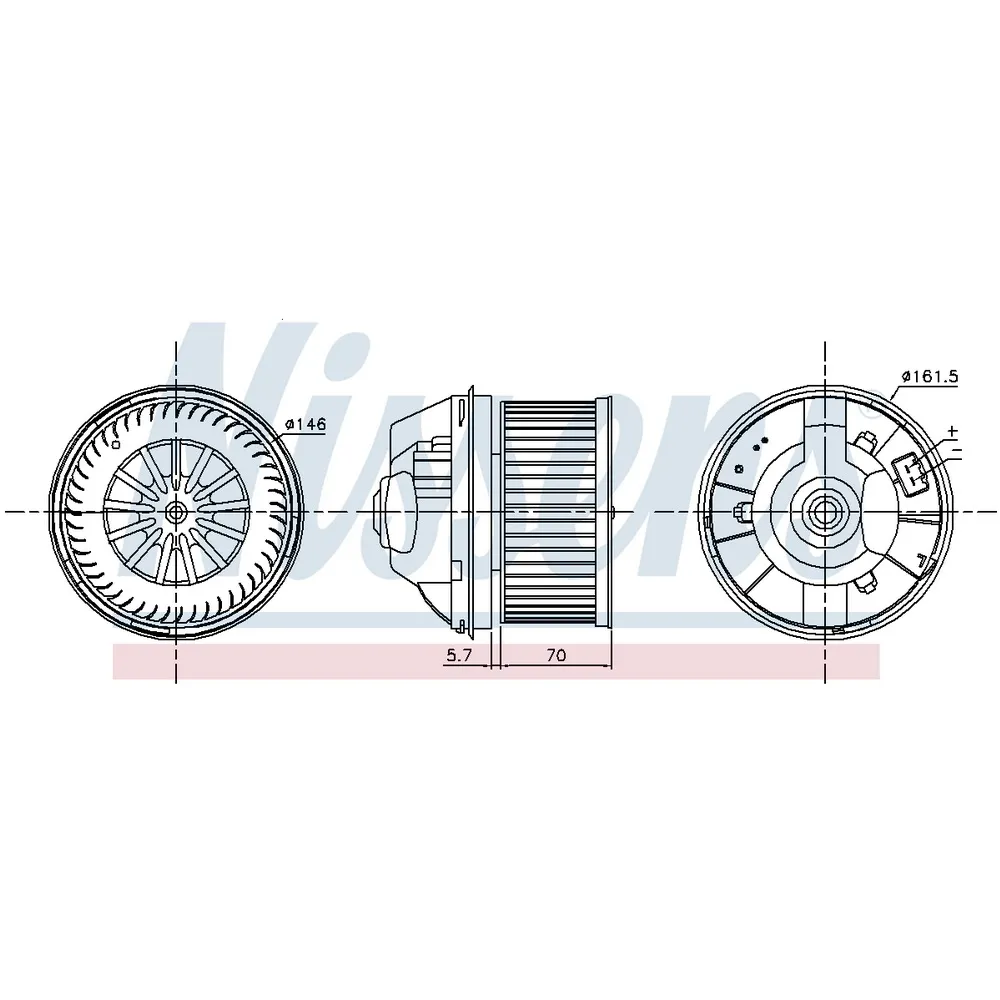 Вентилятор отопителя салона FORD Focus II/C-Max NISSENS 87245