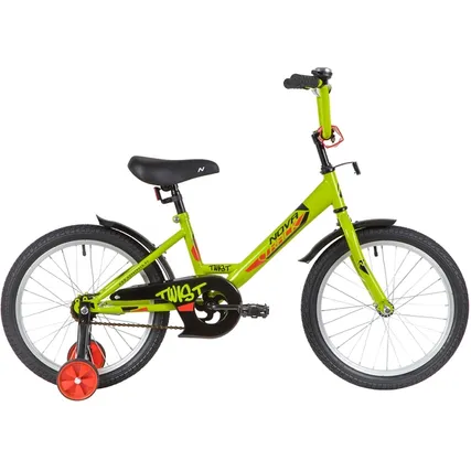 Велосипед 18 хардтейл Novatrack Twist (2020) количество скоростей 1 рама сталь 11,7 зеленый