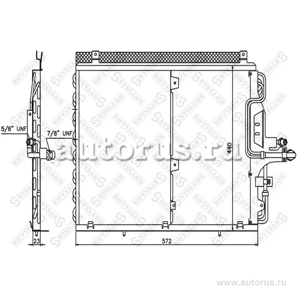Радиатор кондиционера MB124 M103/M104 BE STELLOX 10-45318-SX