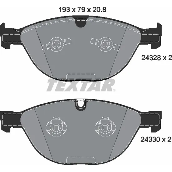 Колодки передние TEXTAR 2432801