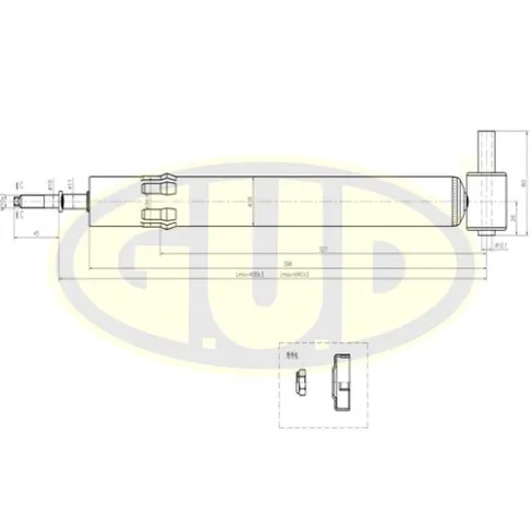 АМОРТИЗАТОР ЗАДН ГАЗ AUDI A4 02/99- G.U.D GSA343302