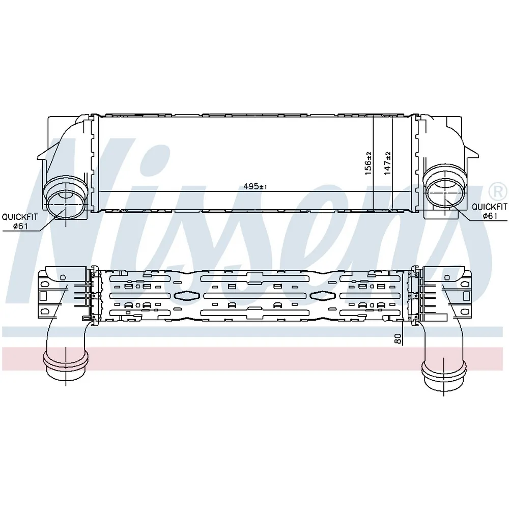 Интеркулер BMW X3 F25 (10-) X3 18D (+) NISSENS 96440
