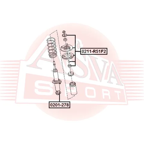 Опора амортизатора ASVA 0211-R51F2