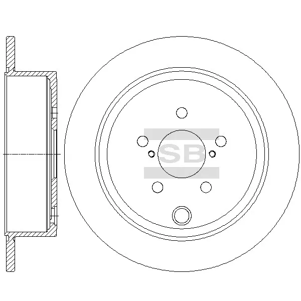 Диск тормозной задний SUBARU FORESTER/IMPREZA SANGSIN BRAKE SD4706