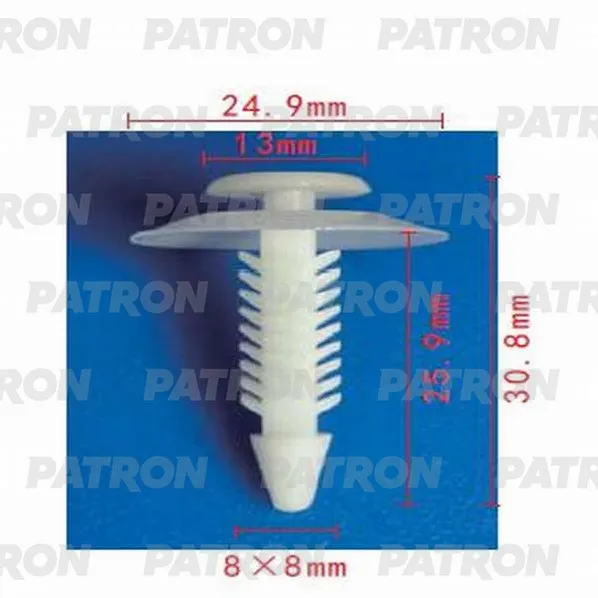 Клипса пластмассовая Chevrolet, Chrysler, Daewoo, Ford, GM, Opel примен PATRON P370768