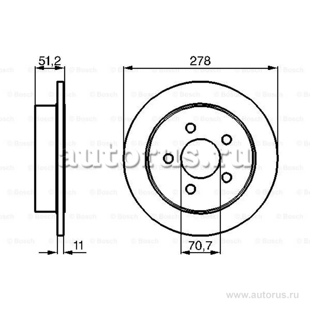 Диск тормозной задний!\ OPEL SINTRA 2.2/3.0/2.2TDI 96-99 BOSCH 0986478487