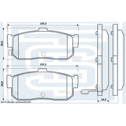 Колодки тормозные зад. NISSAN ALMERA I-II (N15/N16) / MAXIMA (A32/A33) / PRIMERA (P10) STARKE 179-836