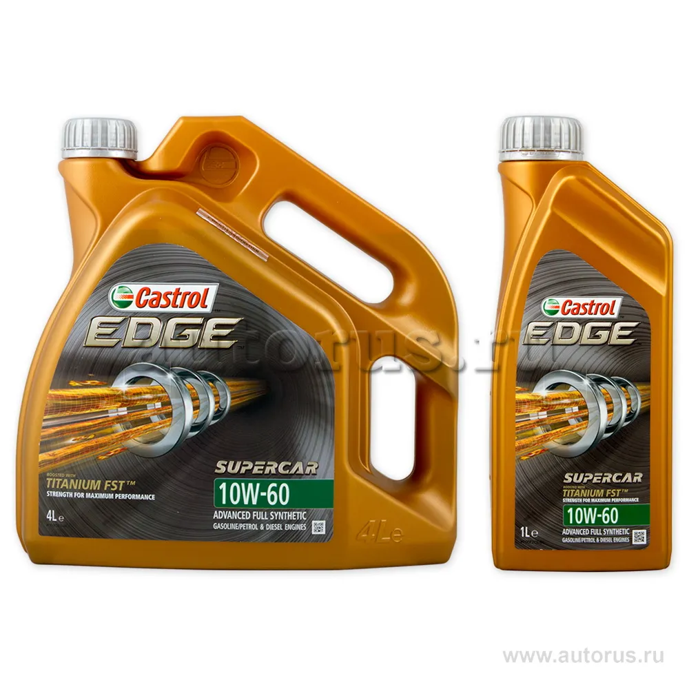 Масло моторное CASTROL EDGE Supercar 10W-60 синтетическое 4 л + 1 л 15BAC1