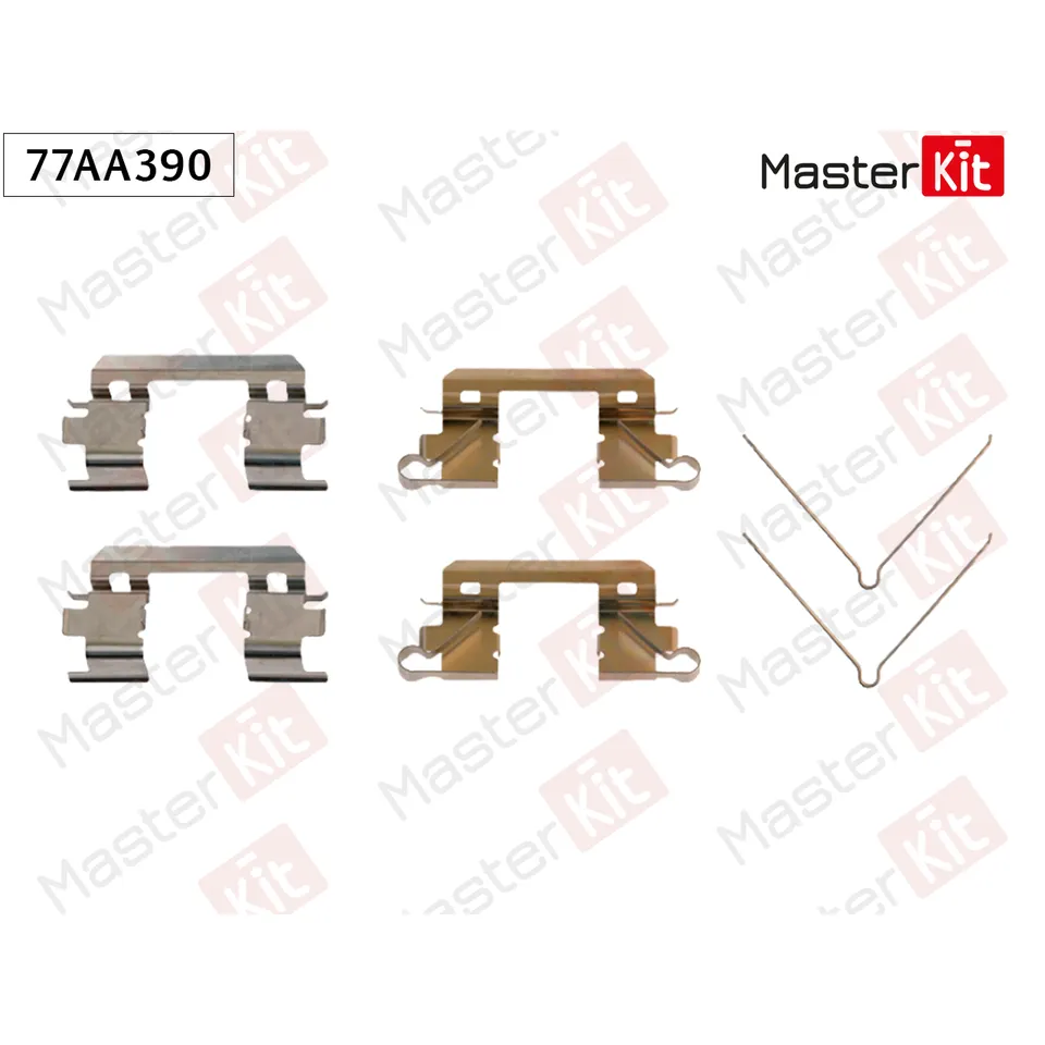 Комплект установочный тормозных колодок Honda CR-V III (RE_) 2006 - MASTERKIT 77AA390