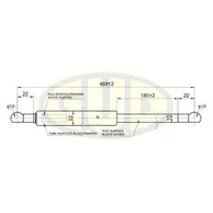АМОРТИЗАТОР БАГАЖНИКА MIT PAJERO SPORT (K90), 1996-2008 610N L=468/180MM G.U.D GGS020361