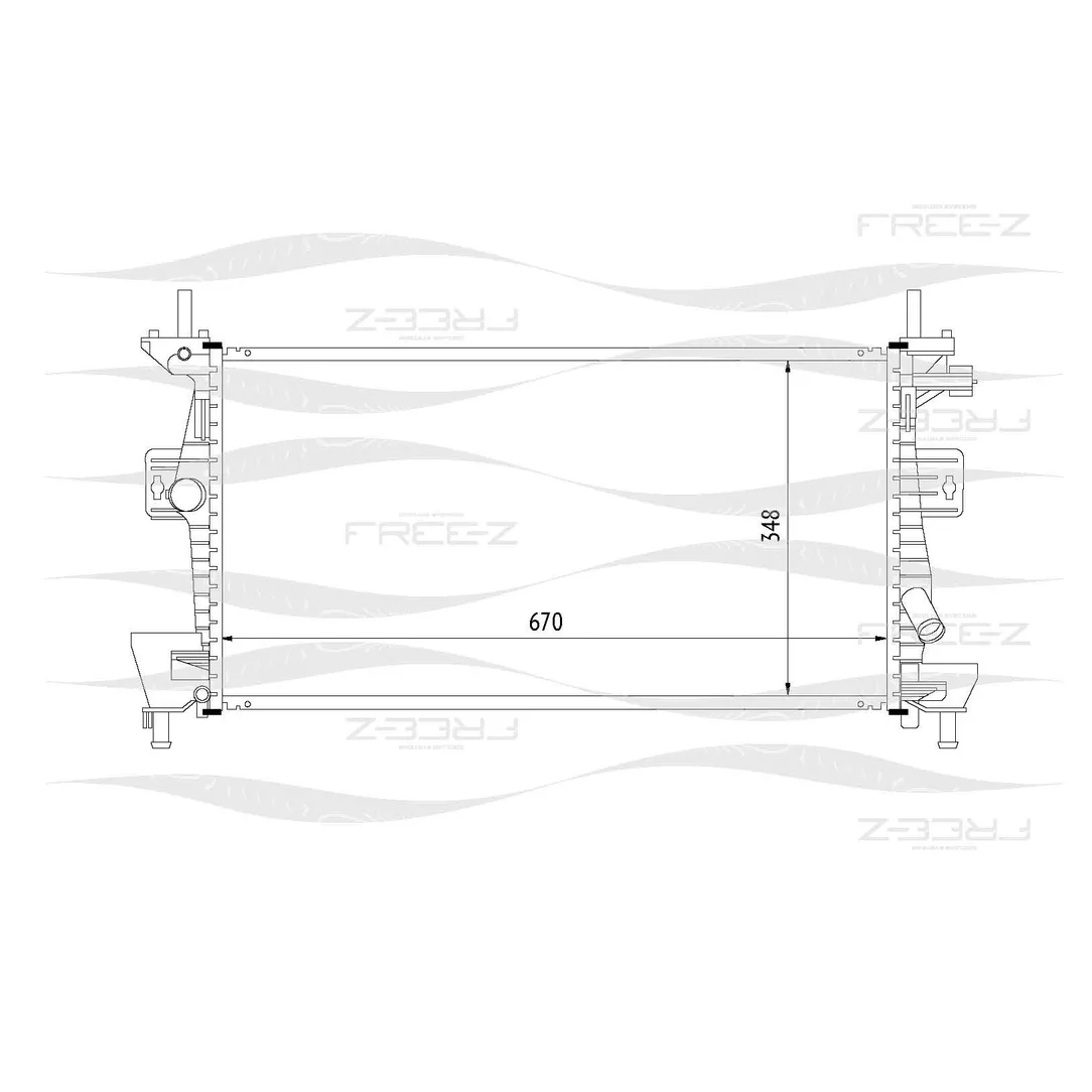 Радиатор охлаждения FORD Focus 11-> FREE-Z KK0280