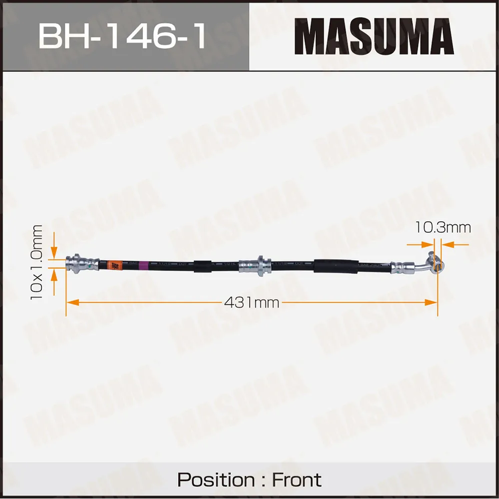 Шланг тормозной передний R NISSAN BLUEBIRD MASUMA BH-146-1