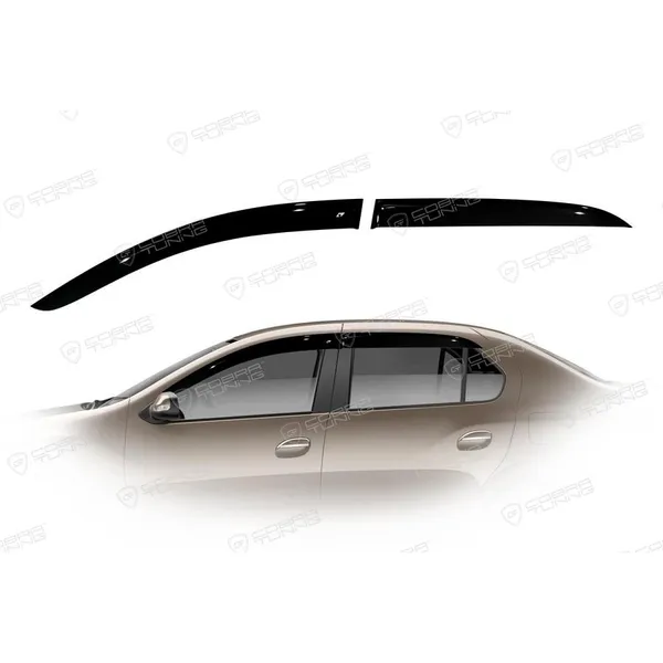 Дефлектора на окна Renault Logan II Sd 2014EuroStandard деф.окон Cobra Tuning RE13114