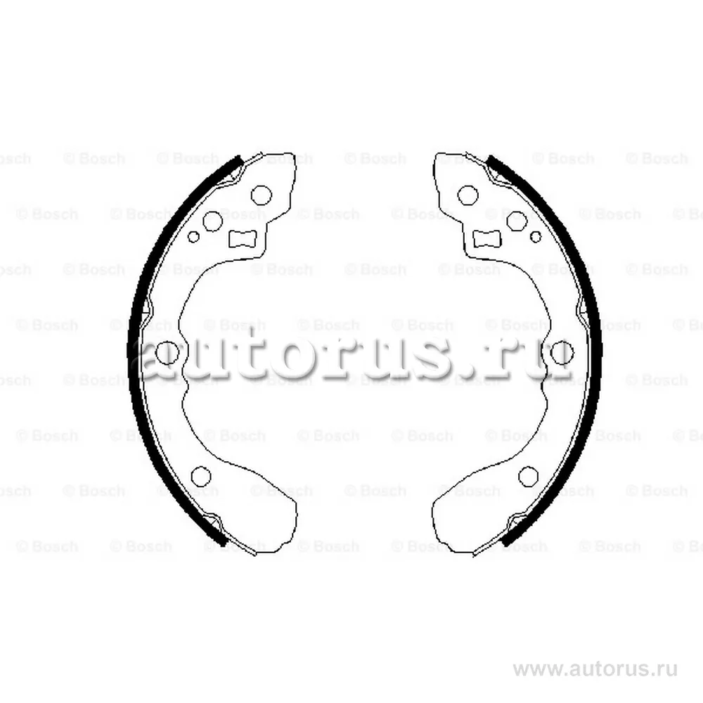 Колодки барабанные к-кт BOSCH 0986487687