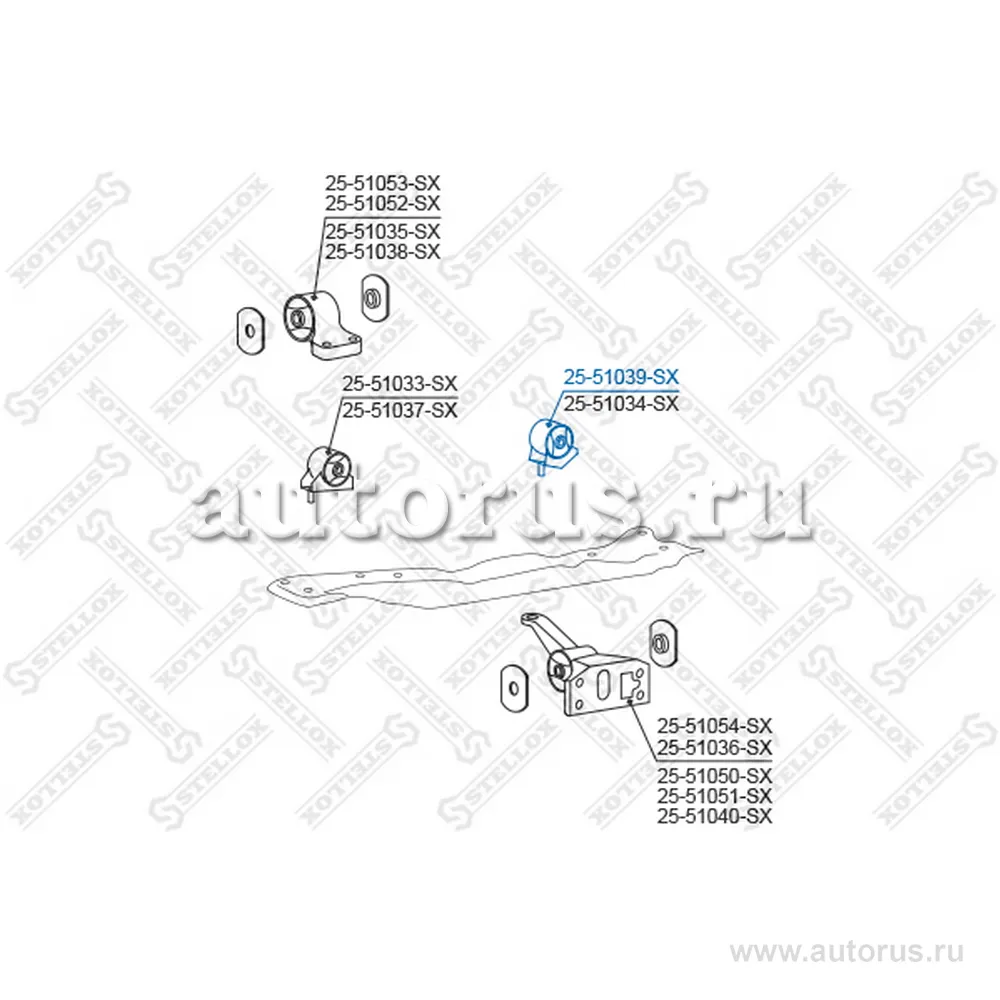 Подушка ДВС зад.Hyundai Lantra 1.5 96-0 STELLOX 2551039_SX