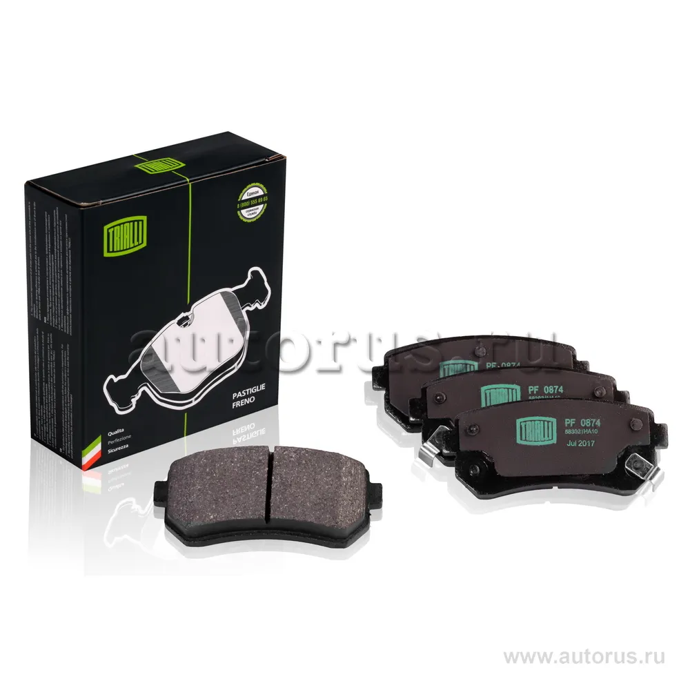 Колодки торм. для а/м Hyundai Accent III (05-)/Kia Rio II (05-) диск. зад. TRIALLI PF 0874