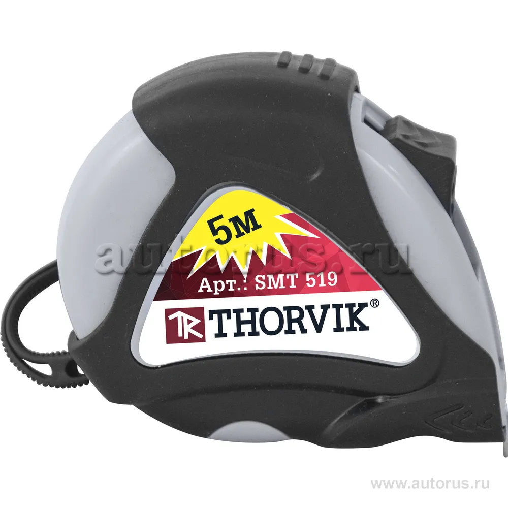 Рулетка в обрезиненном корпусе, 5 м THORVIK SMT519