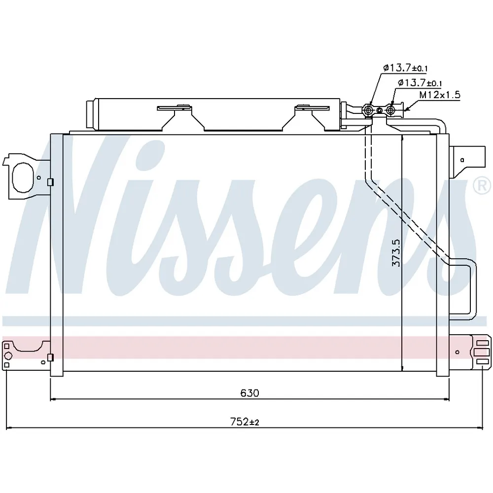 Конденсер MB W203 1.6/2.0 Kompressor-55 AMG/2.0 CDI 00-