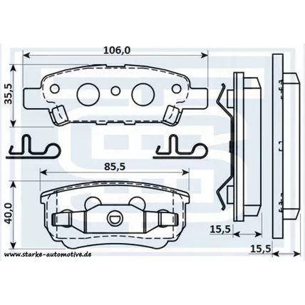 Колодки тормозные зад. MITSUBISHI LANCER STARKE 179-825