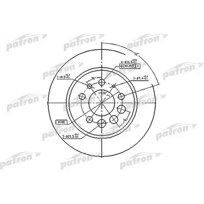 Диск тормозной задний VOLVO: 240 74-93, 240 KOMBI 74-93, 260 74-82, PATRON PBD1674
