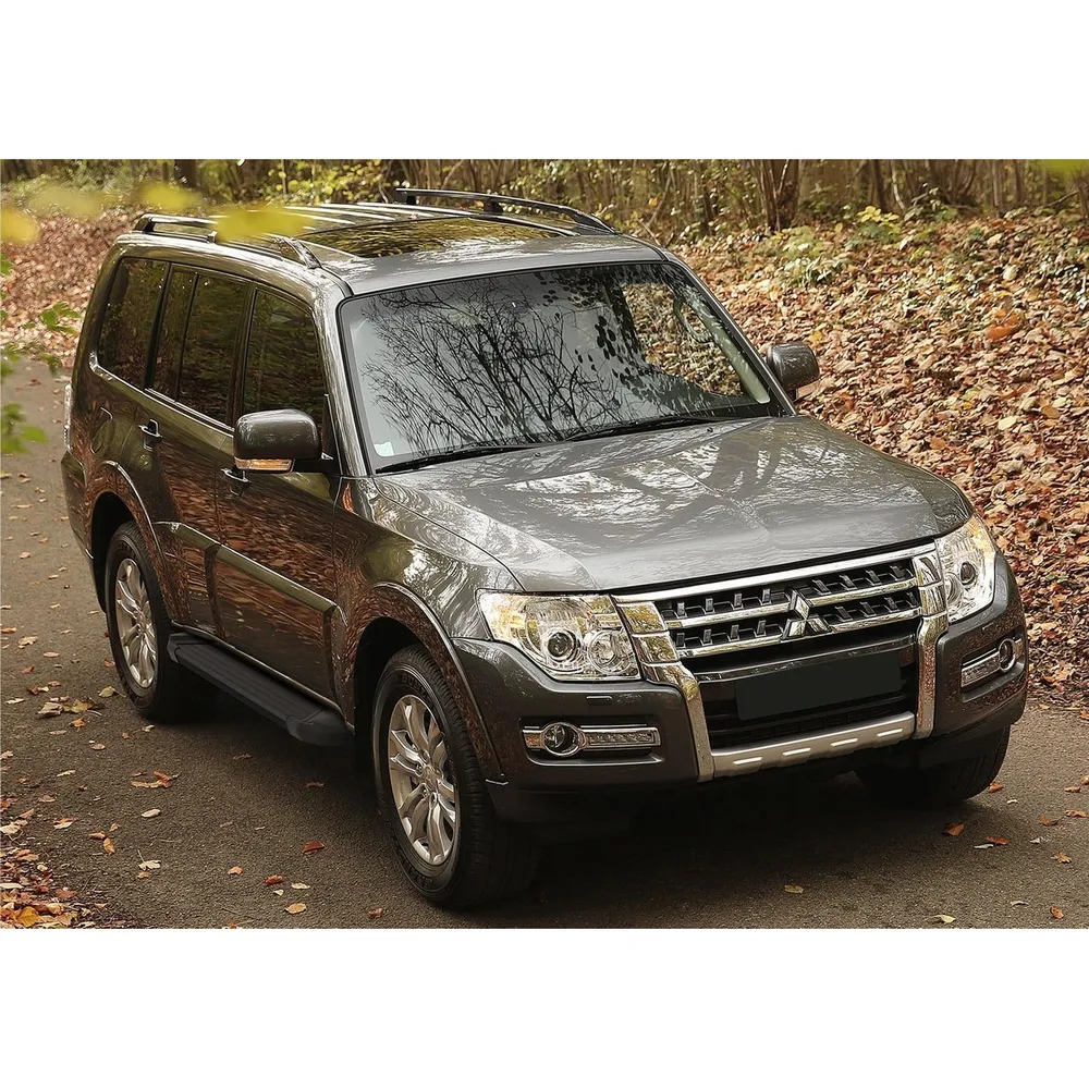Порог-площадка Black F173ALB + комплект крепежа, RIVAL, Mitsubishi Pajero IV 2006-2011-2014- Mitsubishi Pajero IV F173ALB.4002.1