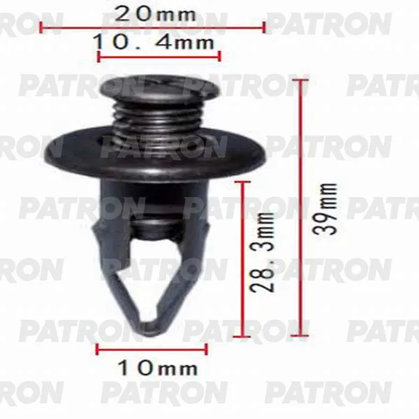 Клипса пластмассовая Acura, Honda, Hyundai, Kia применяемость: бампер PATRON P37-0086
