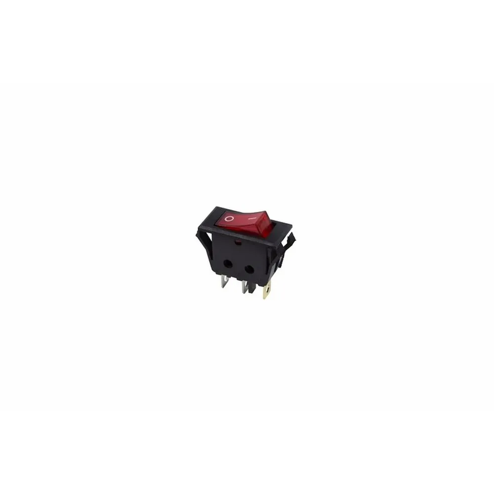 Выключатель клавишный 250V 15А (3с) ON-OFF красный с подсветкой (RWB-413, SC-788) REXANT 36-2225