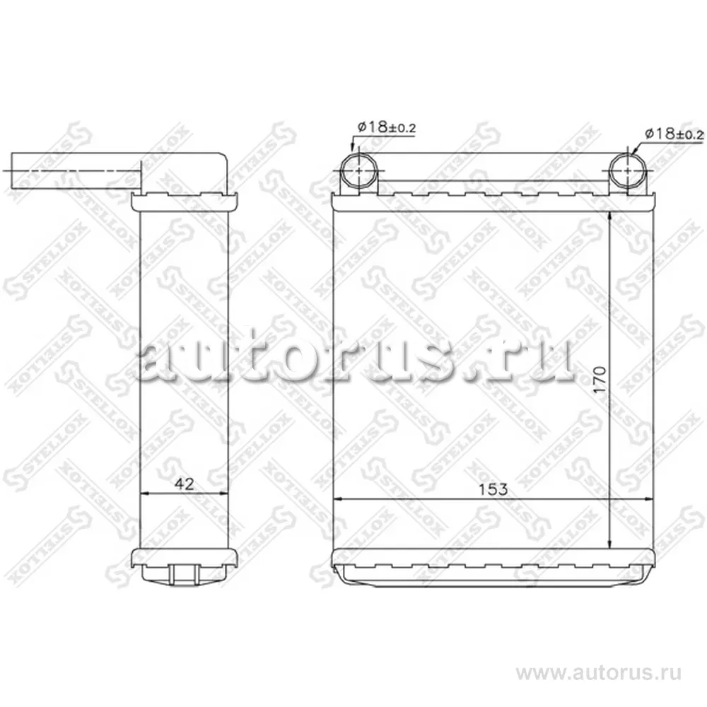 Радиатор печки MB Sprinter all 95-06 STELLOX 10-35139-SX