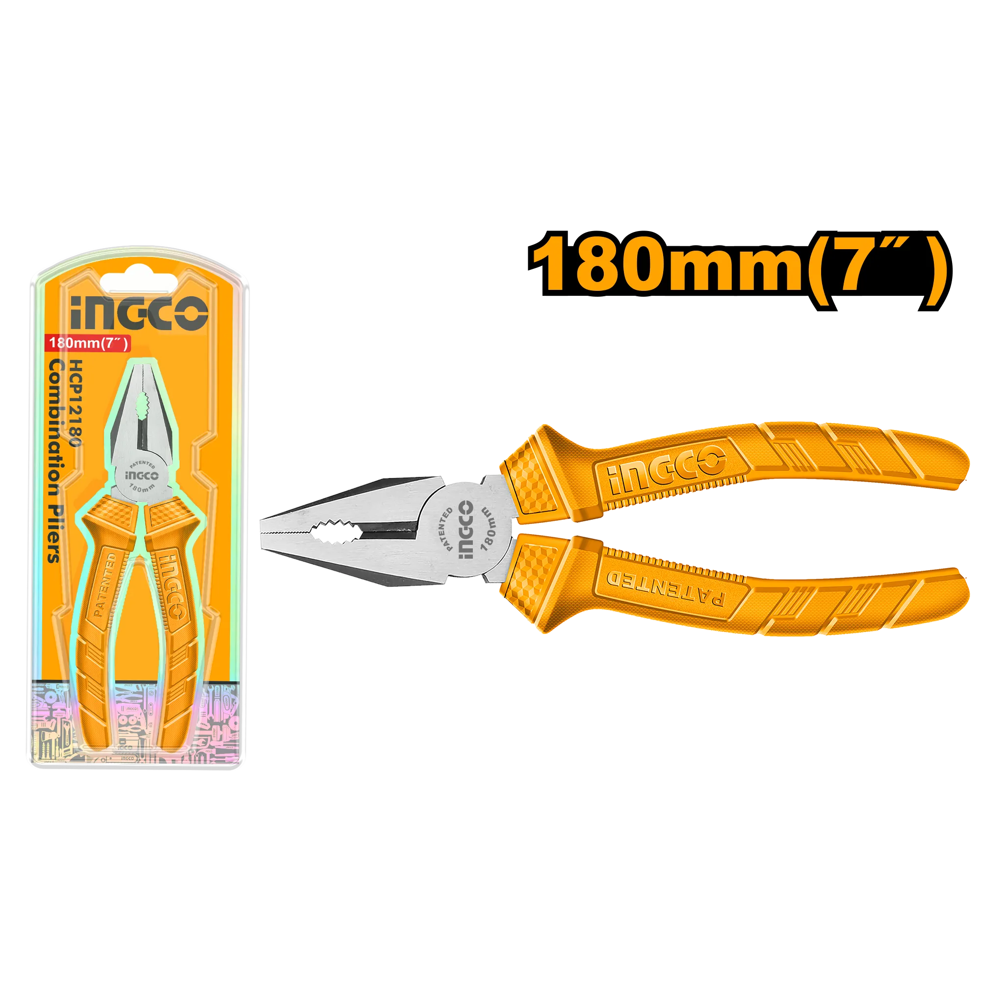 Плоскогубцы комбинированные 180 мм INGCO HCP12180