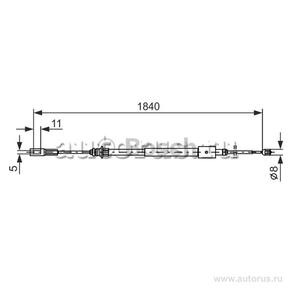 Трос ручника задний L1840475 Citroen C5 1.8-2.2 01