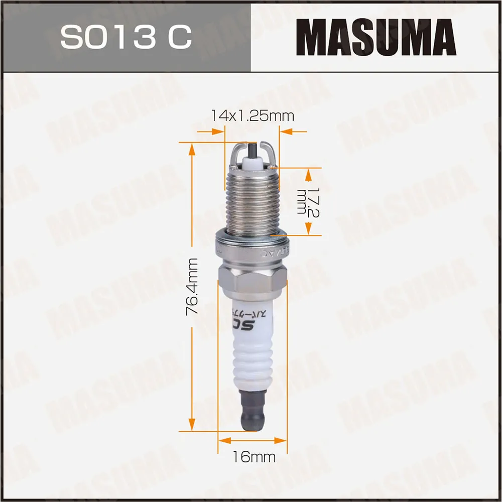 Свеча зажигания BKR5EKB-11 (3967) TOYOTA Cor/4Run/LanCr 3.4 MASUMA S013C