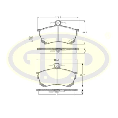 КОЛОДКИ ПЕР MIT CARISMA 1.61.816VGDI1.9TD 95-06