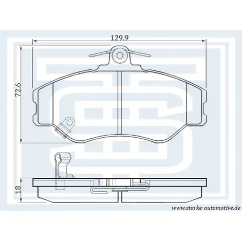 Колодки тормозные перед. HYUNDAI PORTER / H100 --04.2004 STARKE 178-522