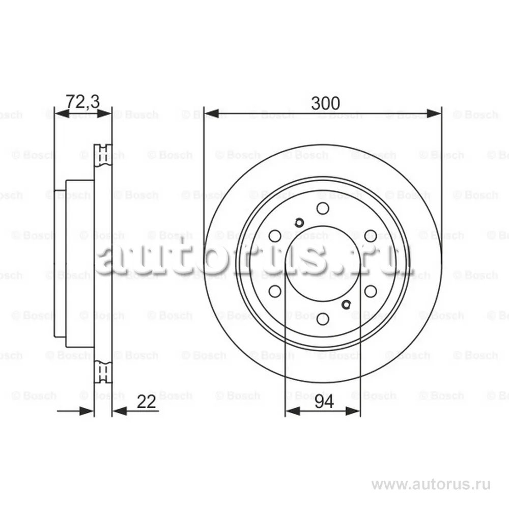 Диск тормозной задний BOSCH 0 986 479 373