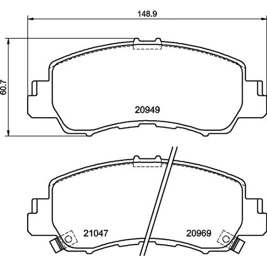 Колодки тормозные дисковые передние MITSUBISHI ECLIPSE CROSS (GK) 17 - / MAZDA CX-7 (ER) 06 - 14, / NISSHINBO NP3057