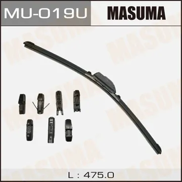 Щетка стеклоочистителя 475 мм бескаркасная 1 шт MASUMA Nano Graphite MU-019U
