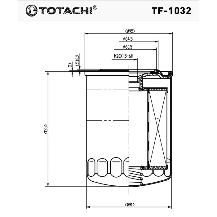 Фильтр топливный TOTACHI TF-1032 FC-319 ME015254 TOTACHI TF-1032