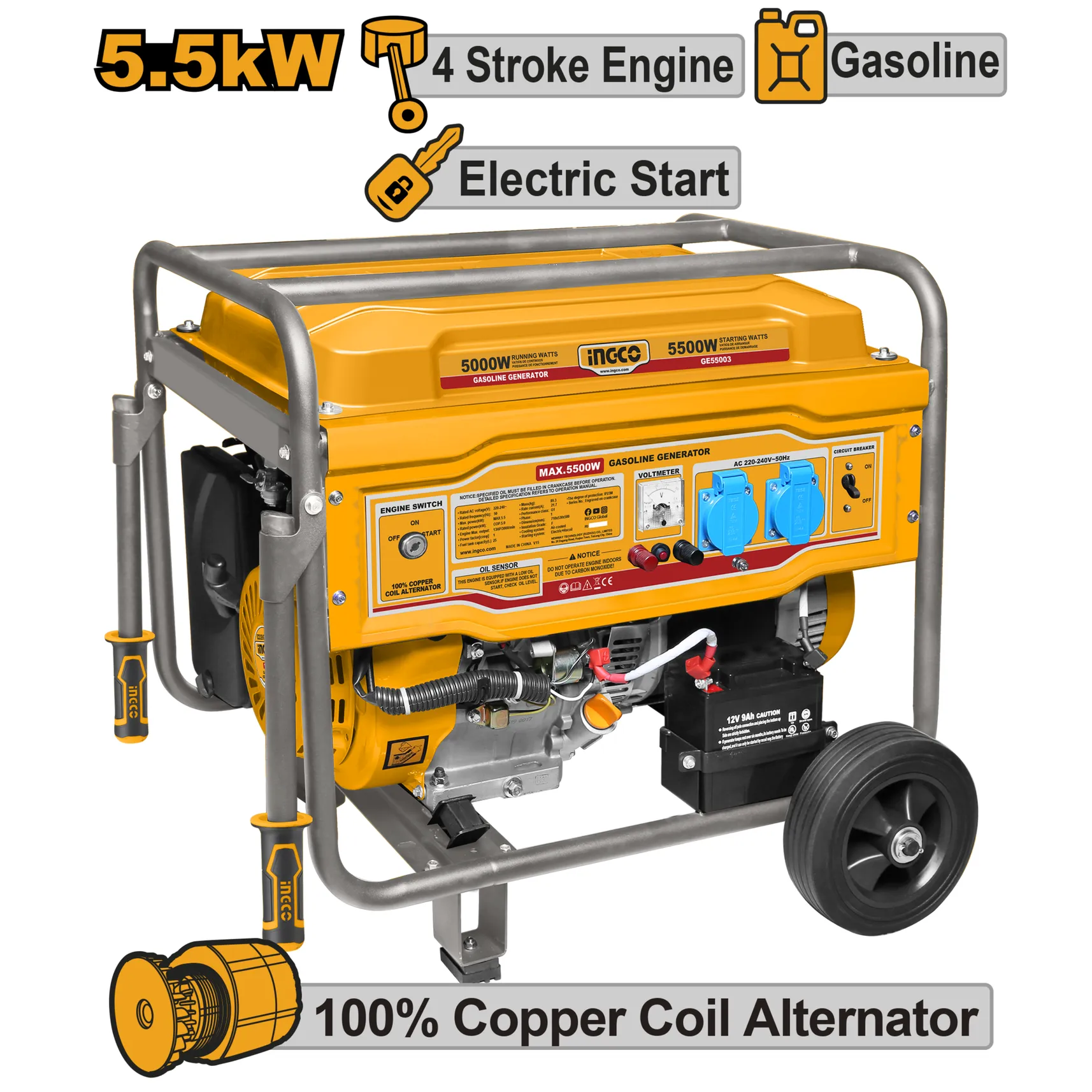 Бензиновый генератор INGCO GE55003