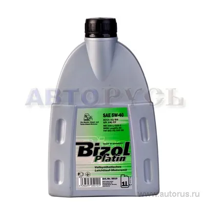 Масло моторное BIZOL Platin SJ/CF 5W-40 синтетическое 1 л 5010