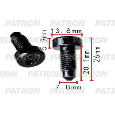 Винт металлический Audi,Seat,Skoda,Volkswagen применяемость: винт с ц PATRON P371593