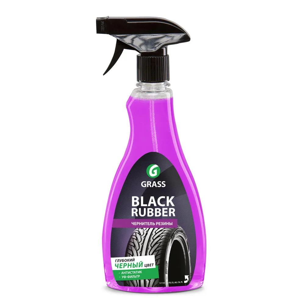 Чернитель резины на водной основе Black Rubber спрей GRASS 500 мл 121105 GRASS 121105