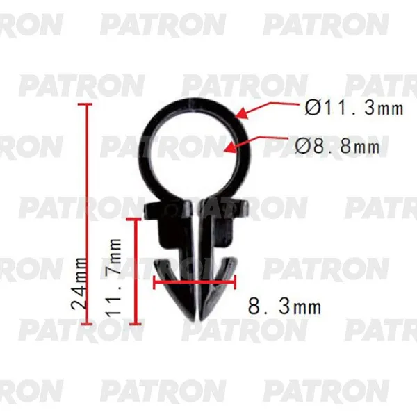 Держатель трубок электропроводки пластмассовый PATRON P37-2038