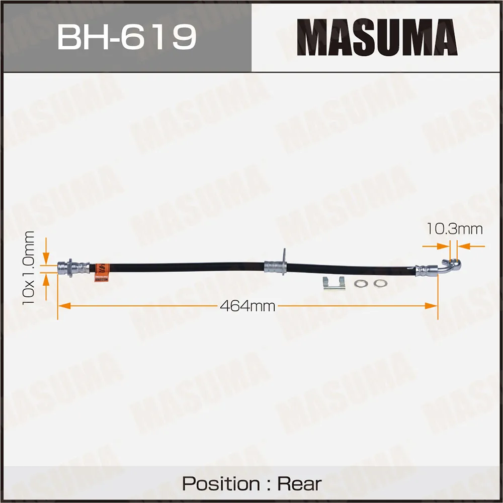 Шланг тормозной MASUMA BH-619