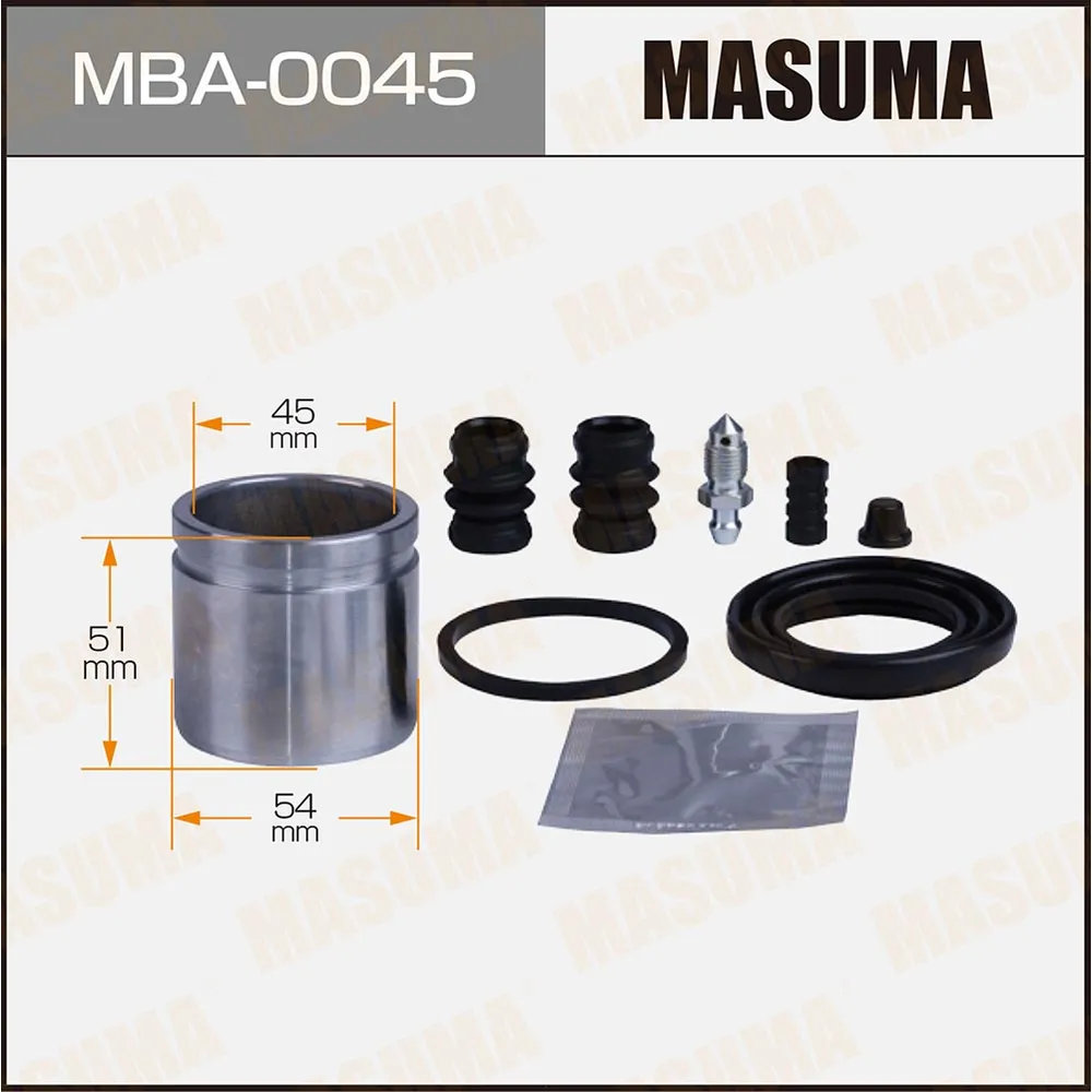 Ремкомплект тормозного суппорта с поршнем d-54 MASUMA, 254937 front MASUMA MBA0045
