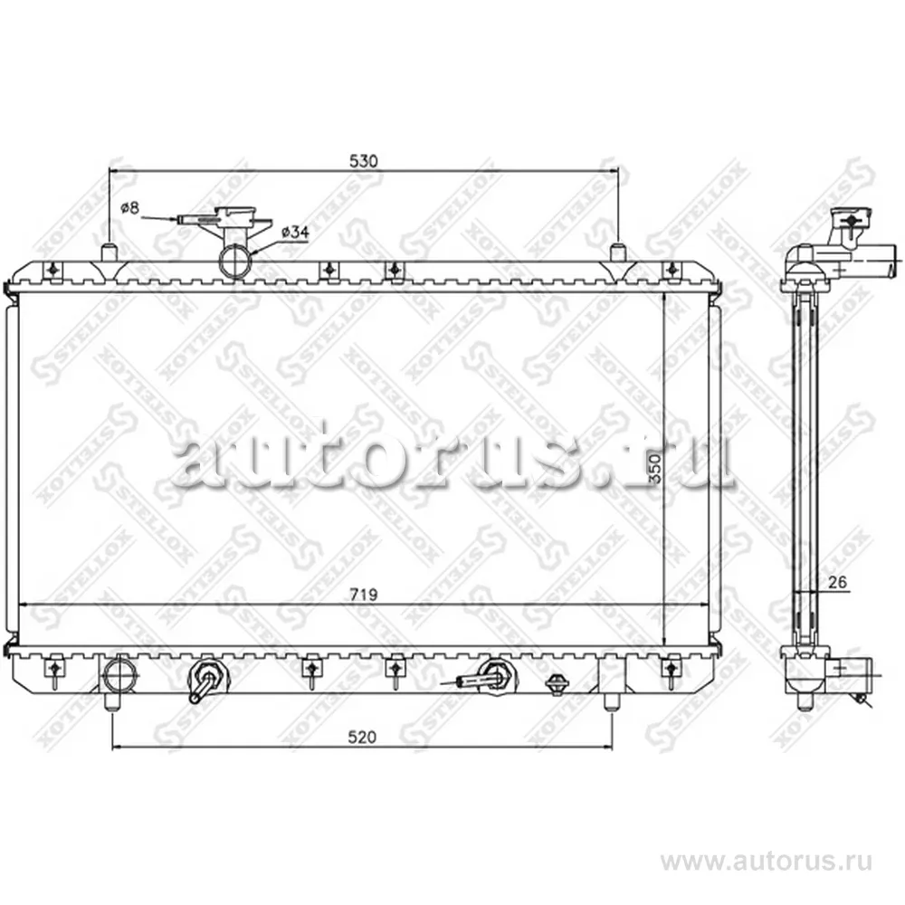Радиатор системы охлаждения АКПП Suzuki Swift 1.3-1.5i 16V 05> STELLOX 10-25459-SX