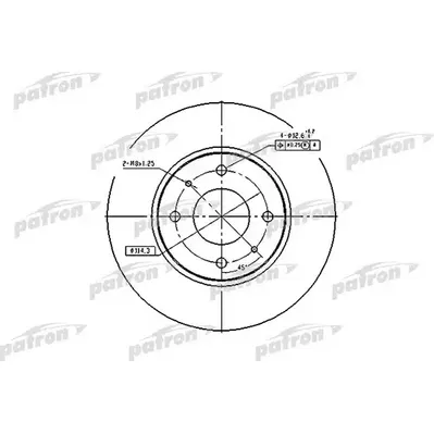 Диск тормозной передний MITSUBISHI: CARISMA 97-06, CARISMA седан 97 PATRON PBD4054
