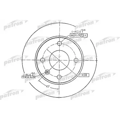 Диск тормозной передний FORD: ESCORT 81 EXPRESS 81-86, ESCORT 86 EX PATRON PBD1652