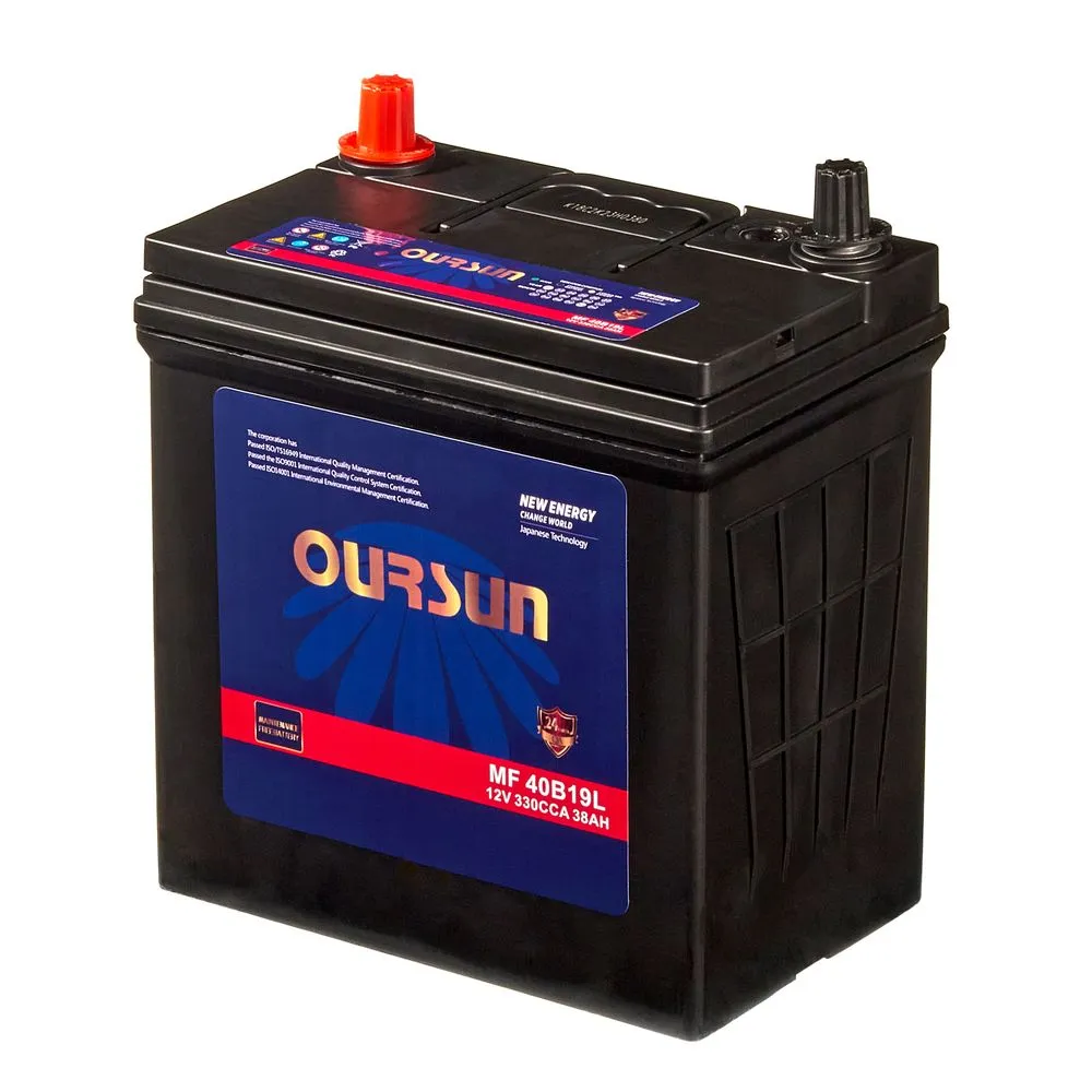 Аккумулятор OURSUN JIS MF 38 А/ч R+ (0) 222x196x128 EN330 А