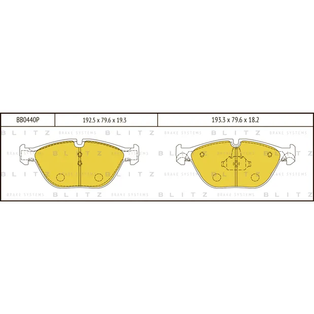 Колодки тормозные дисковые передние BMW 5(F07,F10)/ 6(F06,F12)/ 7(F01,F02) 09-> BLITZ BB0440P