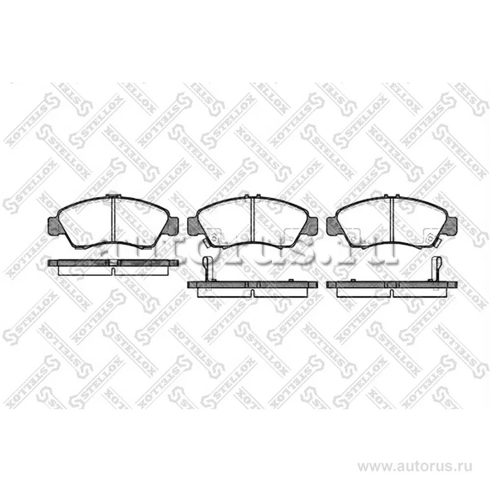 Колодки дисковые п. с антискрип. пл. Honda Civic 1.3i-1.6i & 16V 9 STELLOX 430 002B-SX